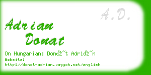 adrian donat business card